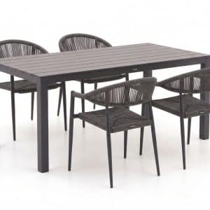 + 15 % Kassenrabatt | Manifesto Belpasso/Menzano 160 cm Gartenmöbel-Set 5-teilig stapelbar