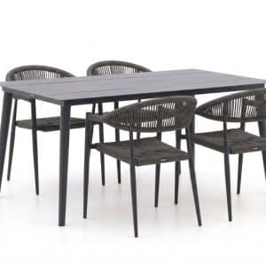 + 15 % Kassenrabatt | Manifesto Belpasso/Sora 160 cm Gartenmöbel-Set 5-teilig stapelbar