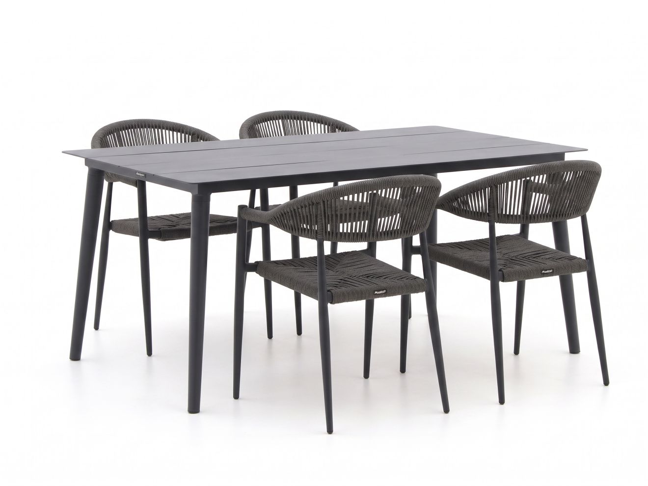 + 10 % Kassenrabatt | Manifesto Belpasso/Sora 160 cm Gartenmöbel-Set 5-teilig stapelbar