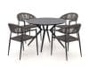 + 10 % Kassenrabatt | Manifesto Belpasso/Sora ø 127 cm Gartenmöbel-Set 5-teilig stapelbar