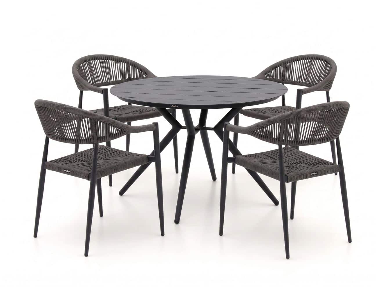 + 10 % Kassenrabatt | Manifesto Belpasso/Sora ø 127 cm Gartenmöbel-Set 5-teilig stapelbar