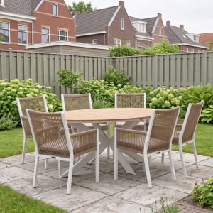 Manifesto Rivola/Fidenza 220cm dining tuinset 7-delig