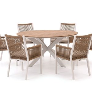 Manifesto Rivola/Fidenza ø149cm dining tuinset 7-delig