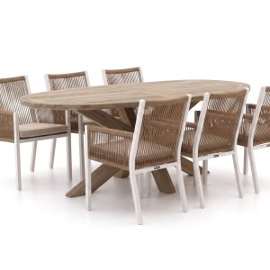 Manifesto Rivola/ROUGH-Y Ellips 200cm dining tuinset 7-delig
