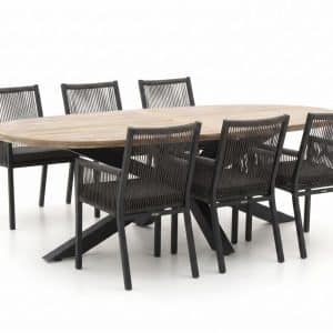 Manifesto Rivola/ROUGH-Y Ellips 200cm dining tuinset 7-delig