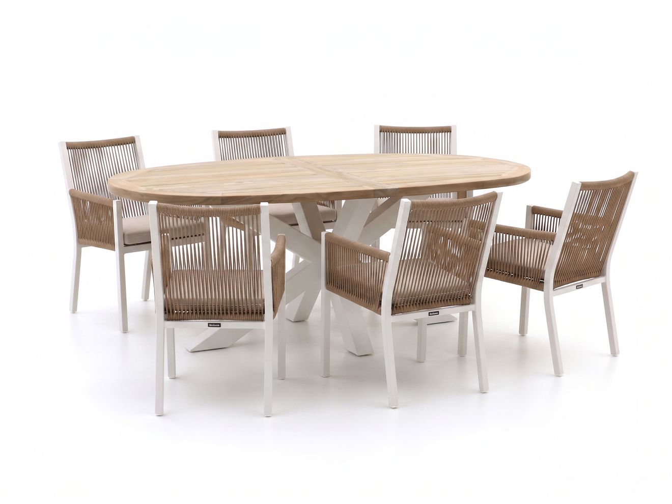 + 15 % Kassenrabatt | Manifesto Rivola/ROUGH-Y Ellips 200 cm Gartenmöbel-Set 7-teilig