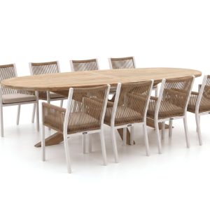 Manifesto Rivola/ROUGH-Y Ellips 280cm dining tuinset 9-delig