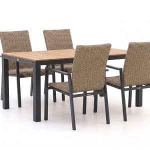 + 10 % Kassenrabatt | Manifesto Villongo/Fidenza 160 cm Gartenmöbel-Set 5-teilig stapelbar