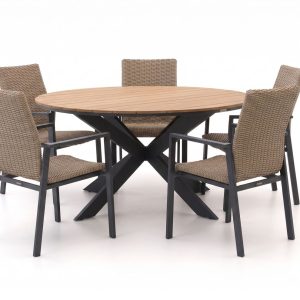 + 15 % Kassenrabatt | Manifesto Villongo/Fidenza ø 149 cm Gartenmöbel-Set 6-teilig stapelbar