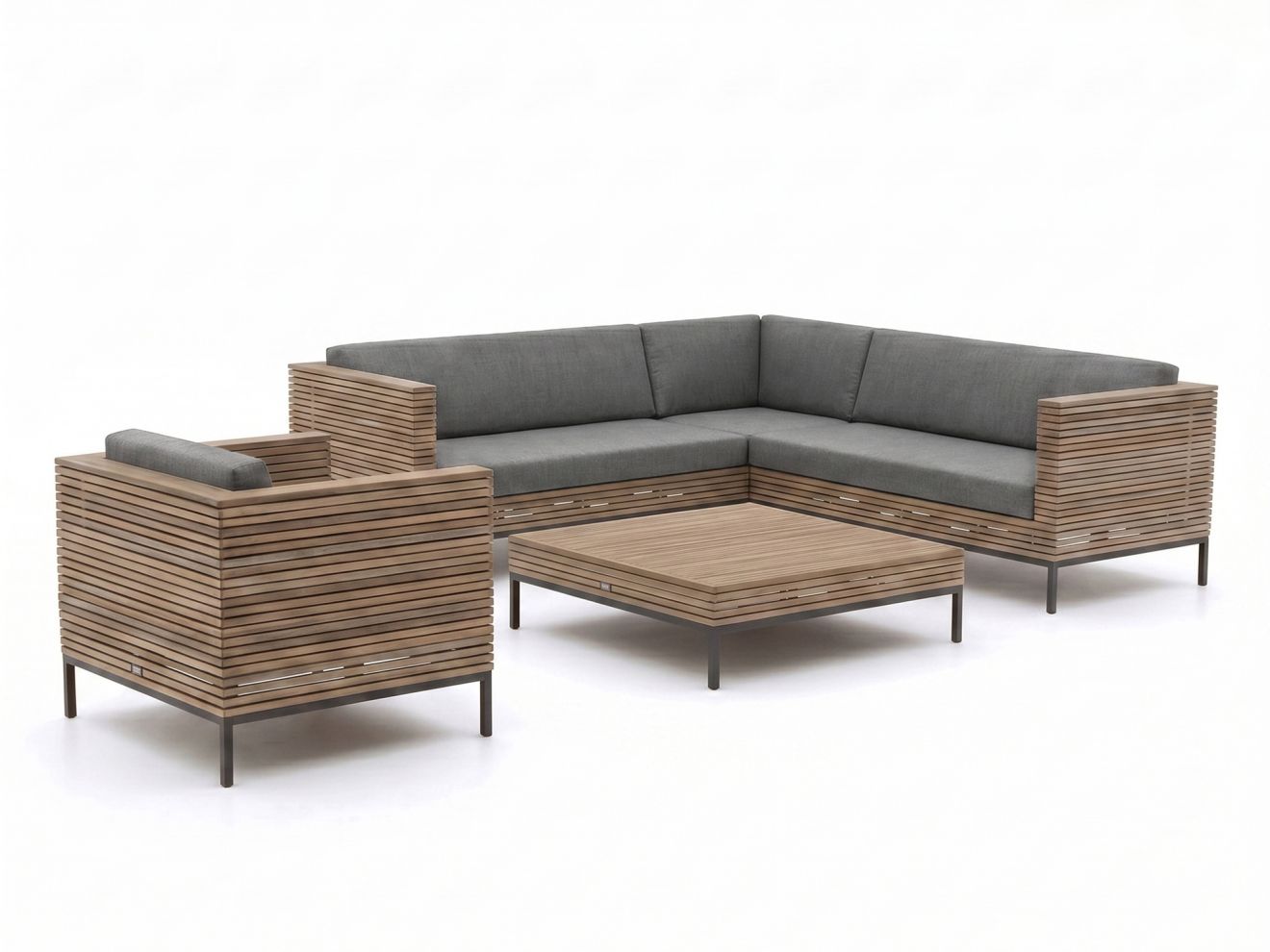 + 10 % Kassenrabatt | ROUGH-D Ecklounge-Set 5-teilig 6-Sitzer