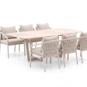 SUNS Sato/Palermo 280 cm Gartenmöbel-Set 7-teilig