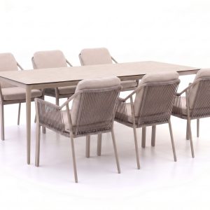 + 15 % Kassenrabatt | Tierra Outdoor Liv/Elegante 219 cm Gartenmöbel-Set 7-teilig stapelbar