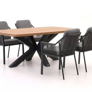 Tierra Outdoor Liv/Induno Deens Ovaal 180cm dining tuinset 5-delig stapelbaar