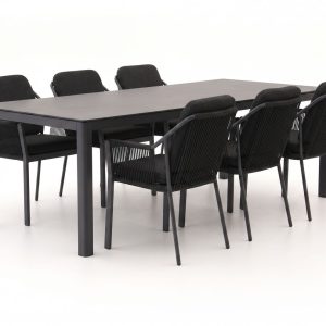 Tierra Outdoor Liv/La Fonte 220cm dining tuinset 7-delig stapelbaar