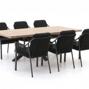 Tierra Outdoor Liv/Montorio 220cm dining tuinset 7-delig stapelbaar