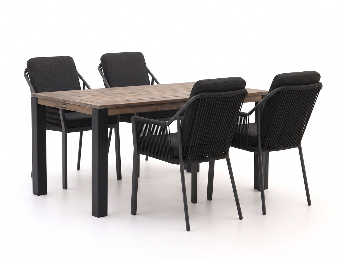 + 15 % Kassenrabatt | Tierra Outdoor Liv/ROUGH-S 160 cm Gartenmöbel-Set 5-teilig stapelbar