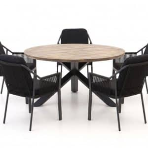 + 10 % Kassenrabatt | Tierra Outdoor Liv/ROUGH-Y ø 150 cm Gartenmöbel-Set 6-teilig stapelbar
