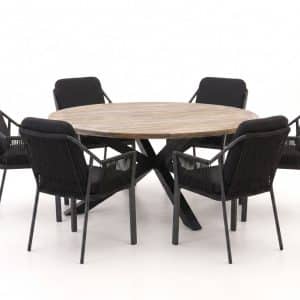 + 15 % Kassenrabatt | Tierra Outdoor Liv/ROUGH-Y ø 180 cm Gartenmöbel-Set 7-teilig stapelbar