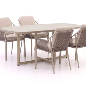 Tierra Outdoor Liv/Rivera 180cm dining tuinset 5-delig stapelbaar