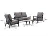 + 10 % Kassenrabatt | Tierra Outdoor Musone Sessel-Sofa Lounge-Set 4-teilig 4-Sitzer verstellbar