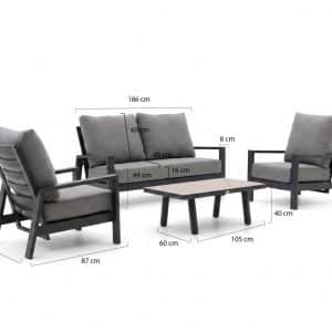+ 10 % Kassenrabatt | Tierra Outdoor Musone Sessel-Sofa Lounge-Set 4-teilig 4-Sitzer verstellbar
