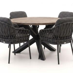 Tierra Outdoor Natal/ROUGH-Y ø120cm dining tuinset 5-delig