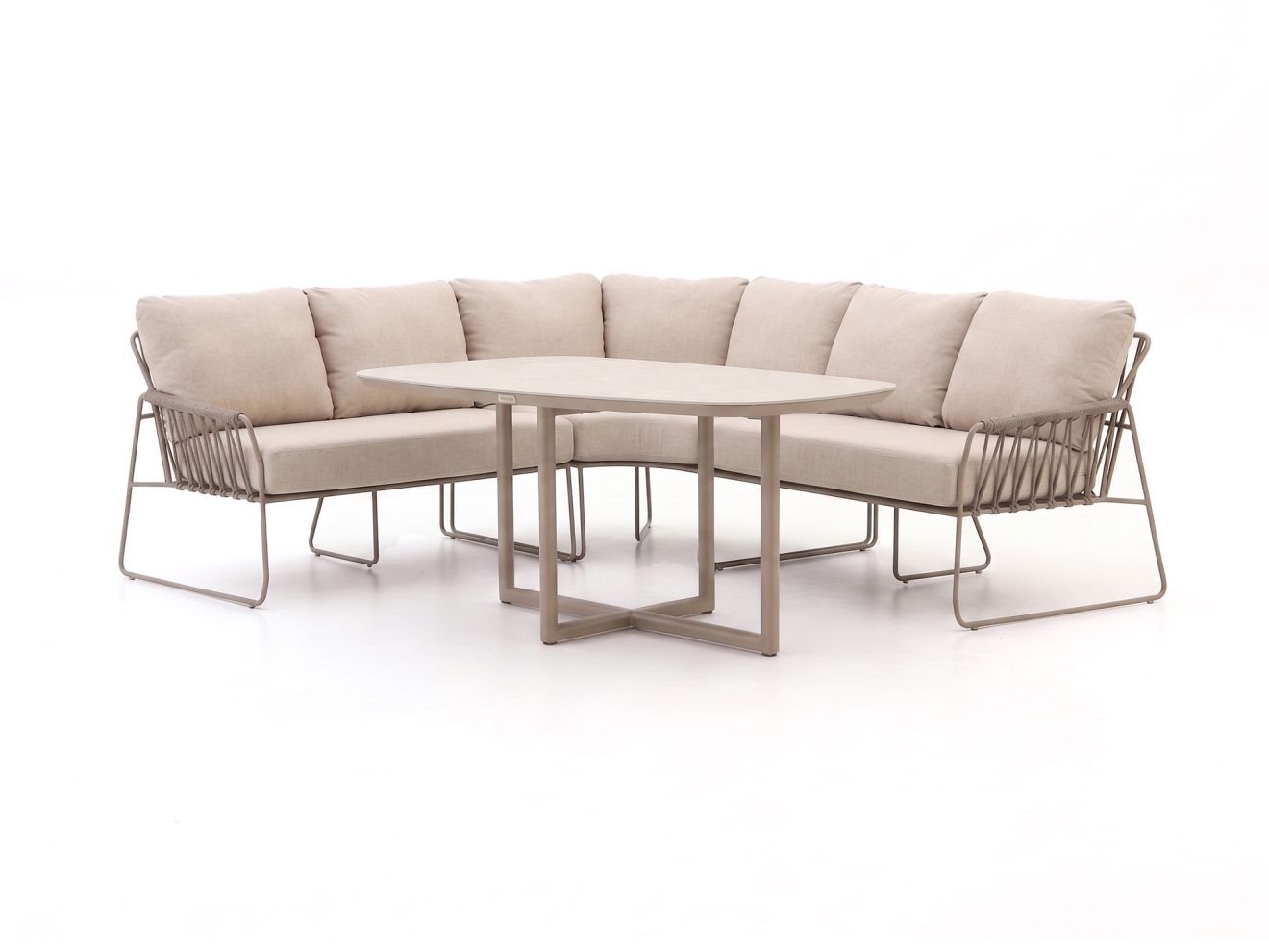 + 10 % Kassenrabatt | Tierra Outdoor Rivera Dining Lounge-Set 3-teilig