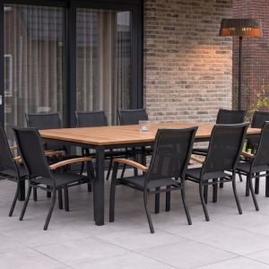 + 10 % Kassenrabatt | Bellagio Lugo/Linosa 240x160 cm Gartenmöbel-Set 11-teilig stapelbar