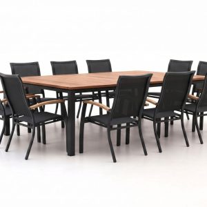 + 10 % Kassenrabatt | Bellagio Lugo/Linosa 240x160 cm Gartenmöbel-Set 11-teilig stapelbar