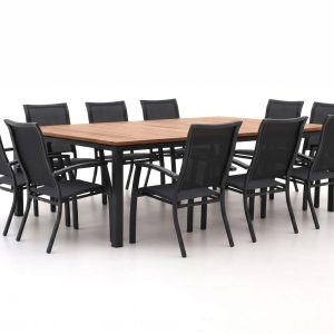 + 10 % Kassenrabatt | Bellagio Lugo/Linosa 240x160 cm Gartenmöbel-Set 11-teilig stapelbar