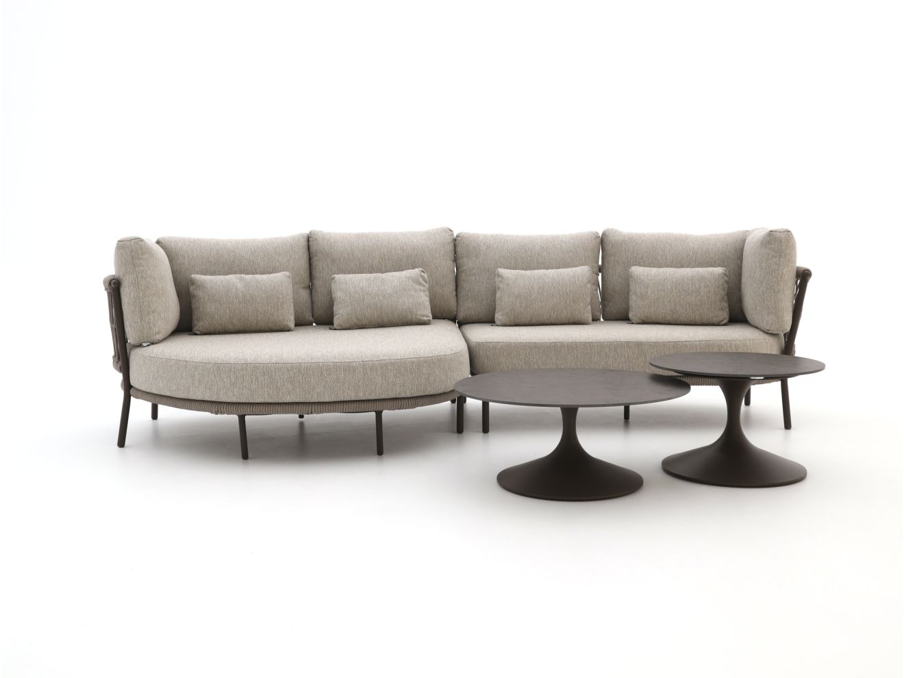 + 10 % Kassenrabatt | SUNS Bardi/Nova Chaiselongue Lounge-Set 3-teilig rechts 4-Sitzer
