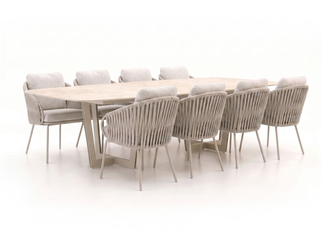 + 15 % Kassenrabatt | SUNS Dolce/Palermo 280 cm Gartenmöbel-Set 9-teilig