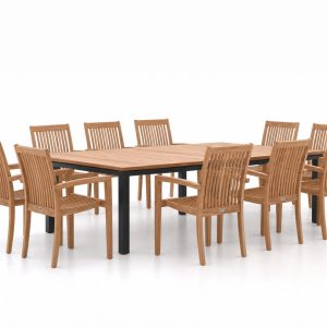 + 10 % Kassenrabatt | Sunyard Jakarta/Linosa 240x160 cm Gartenmöbel-Set 11-teilig stapelbar