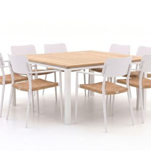 Bellagio Cino/Linosa 160x160cm dining tuinset 9-delig stapelbaar