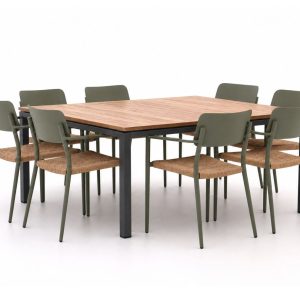 Bellagio Cino/Linosa 160x160cm dining tuinset 9-delig stapelbaar