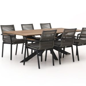+ 10 % Kassenrabatt | Bellagio Marudo/Furato 220 cm Gartenmöbel-Set 7-Teilig Stapelbar