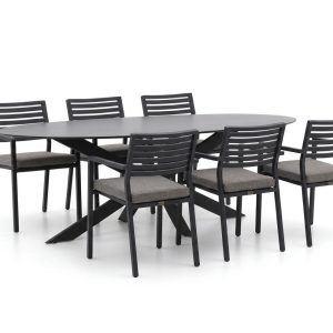 Bellagio Rumo/Furato ellips 200cm dining tuinset 7-delig stapelbaar