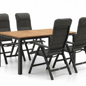 + 10 % Kassenrabatt | Forza Tione/Linosa 100 cm Gartenmöbel-Set 5-teilig verstellbar