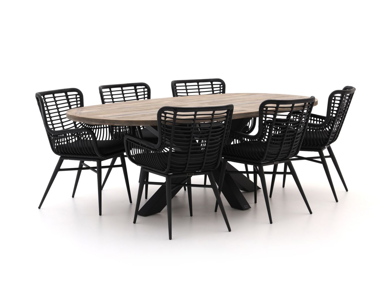 + 10 % Kassenrabatt | Intenso Asti/Rough-Y Ellips 240 cm Gartenmöbel-Set 7-teilig