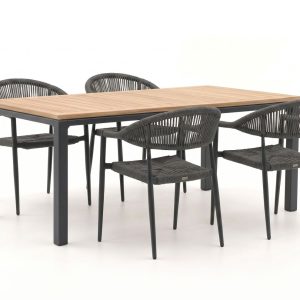 + 10 % Kassenrabatt | Manifesto Belpasso/Linosa 180 cm Gartenmöbel-Set 5-teilig stapelbar