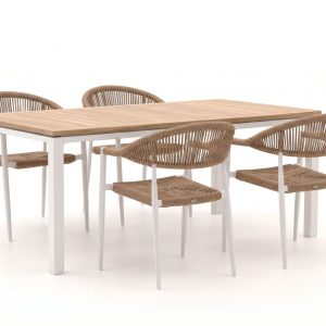 + 15 % Kassenrabatt | Manifesto Belpasso/Linosa 180 cm Gartenmöbel-Set 5-teilig stapelbar