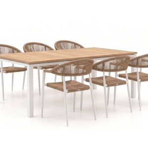+ 15 % Kassenrabatt | Manifesto Belpasso/Linosa 240 cm Gartenmöbel-Set 7-teilig stapelbar