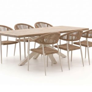 + 10 % Kassenrabatt | Manifesto Belpasso/Montorio 220 cm Gartenmöbel-Set 7-teilig stapelbar