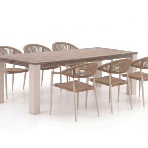 + 10 % Kassenrabatt | Manifesto Belpasso/ROUGH-X 240 cm Gartenmöbel-Set 7-teilig stapelbar