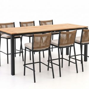 + 15 % Kassenrabatt | Manifesto Idro/Linosa 225 cm Gartenbar-Set 7-teilig stapelbar