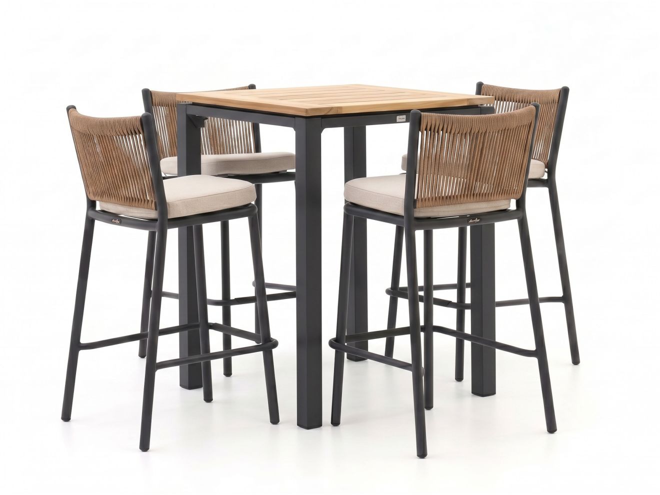 + 15 % Kassenrabatt | Manifesto Idro/Linosa 75x75 cm Gartenbar-Set 5-teilig stapelbar