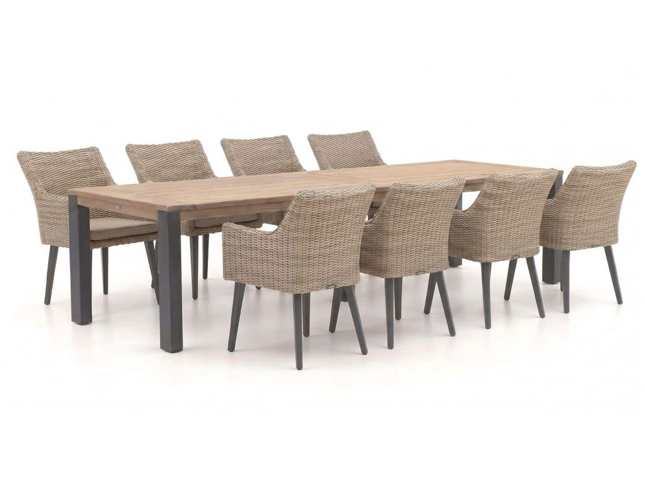 + 10 % Kassenrabatt | Manifesto Matese/ROUGH-S 300 cm Gartenmöbel-Set 9-teilig