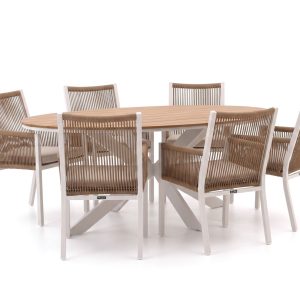 + 15 % Kassenrabatt | Manifesto Rivola/Fidenza 180 cm oval Gartenmöbel-Set 7-teilig