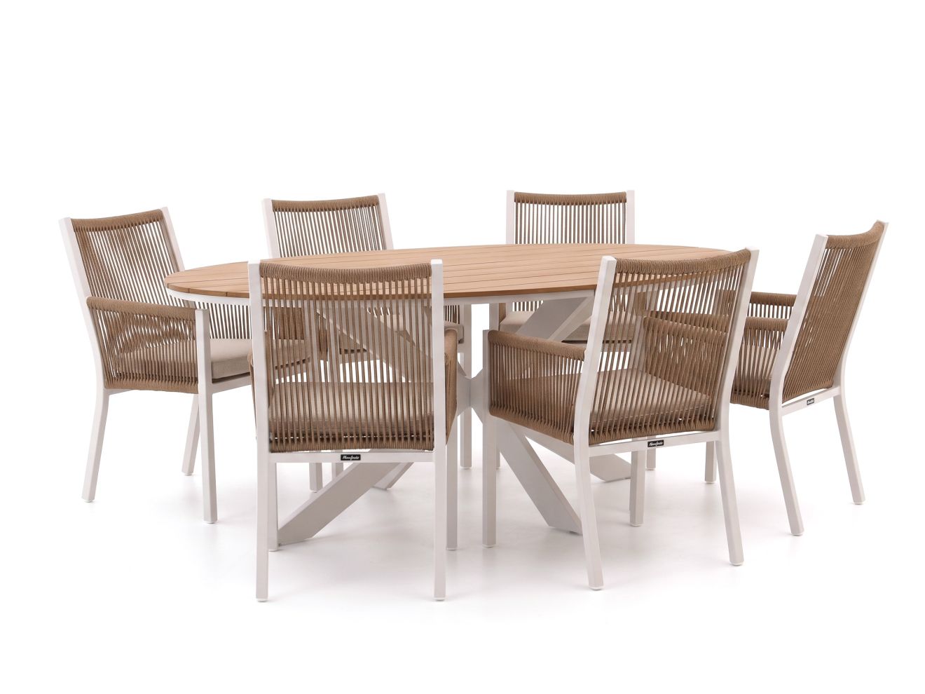 + 15 % Kassenrabatt | Manifesto Rivola/Fidenza 180 cm oval Gartenmöbel-Set 7-teilig