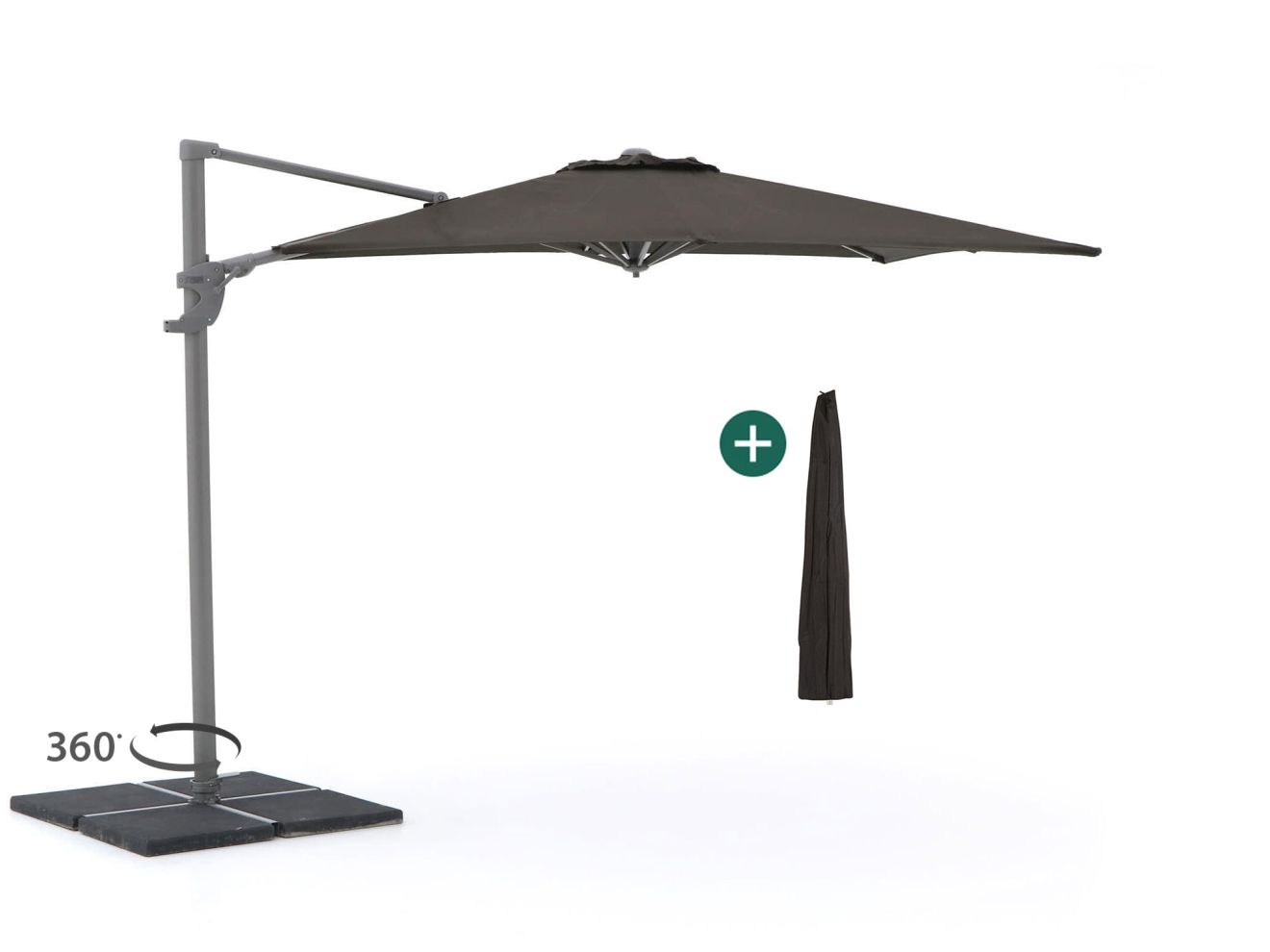 + 15 % Kassenrabatt | Shadowline Francisco Ampelschirm 260x260 cm